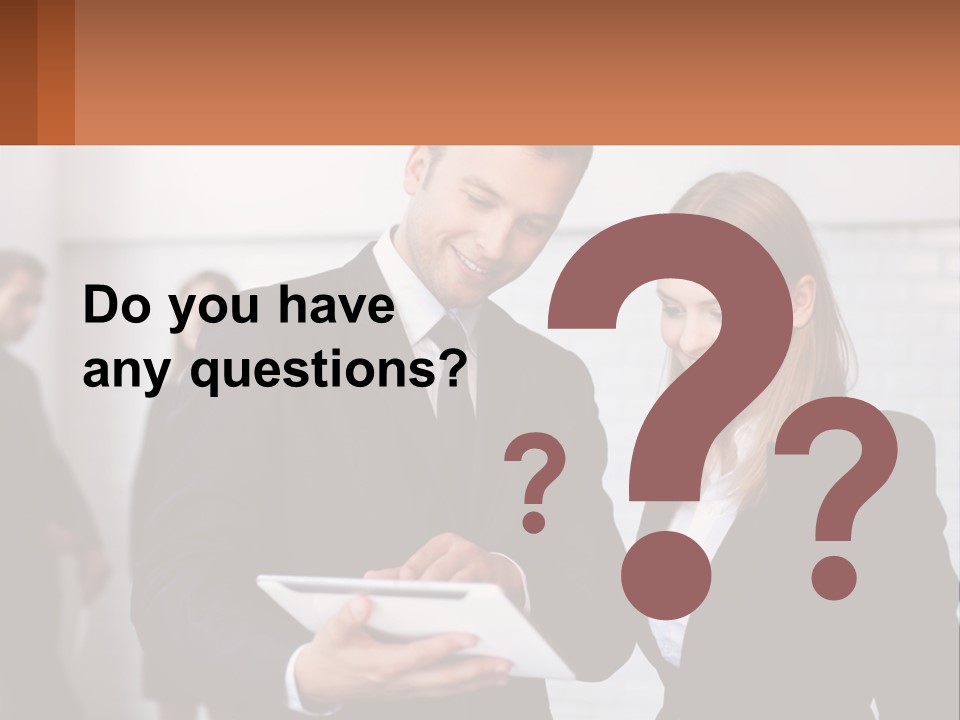 A Man And A Woman Looking At Something On A Table PowerPoint Template