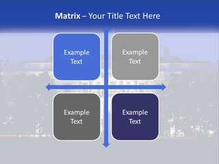 A Picture Of The White House At Night PowerPoint Template