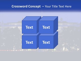 A Picture Of The White House At Night PowerPoint Template