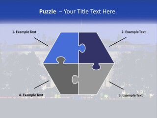 A Picture Of The White House At Night PowerPoint Template