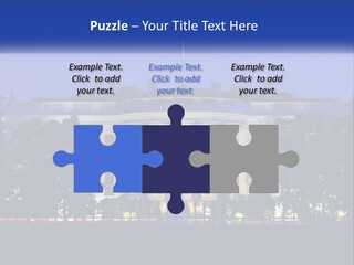 A Picture Of The White House At Night PowerPoint Template