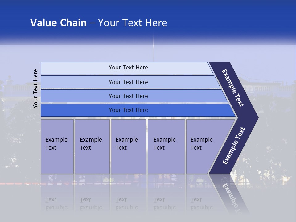 A Picture Of The White House At Night PowerPoint Template