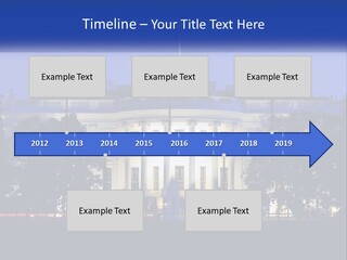 A Picture Of The White House At Night PowerPoint Template