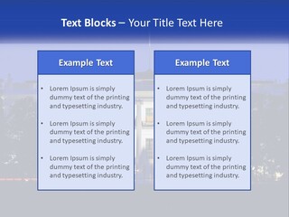 A Picture Of The White House At Night PowerPoint Template
