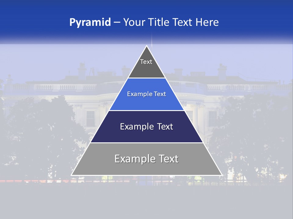 A Picture Of The White House At Night PowerPoint Template