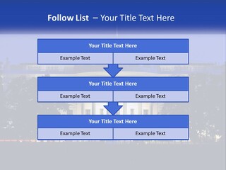 A Picture Of The White House At Night PowerPoint Template