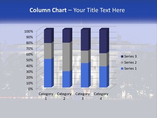 A Picture Of The White House At Night PowerPoint Template