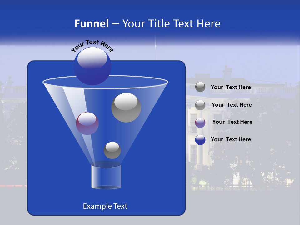 A Picture Of The White House At Night PowerPoint Template