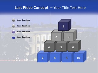 A Picture Of The White House At Night PowerPoint Template