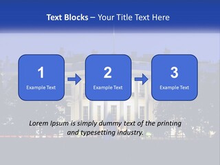 A Picture Of The White House At Night PowerPoint Template