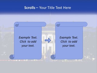 A Picture Of The White House At Night PowerPoint Template