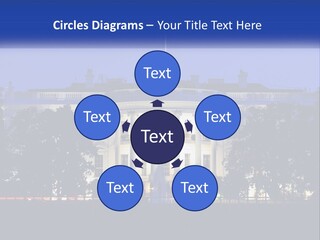 A Picture Of The White House At Night PowerPoint Template