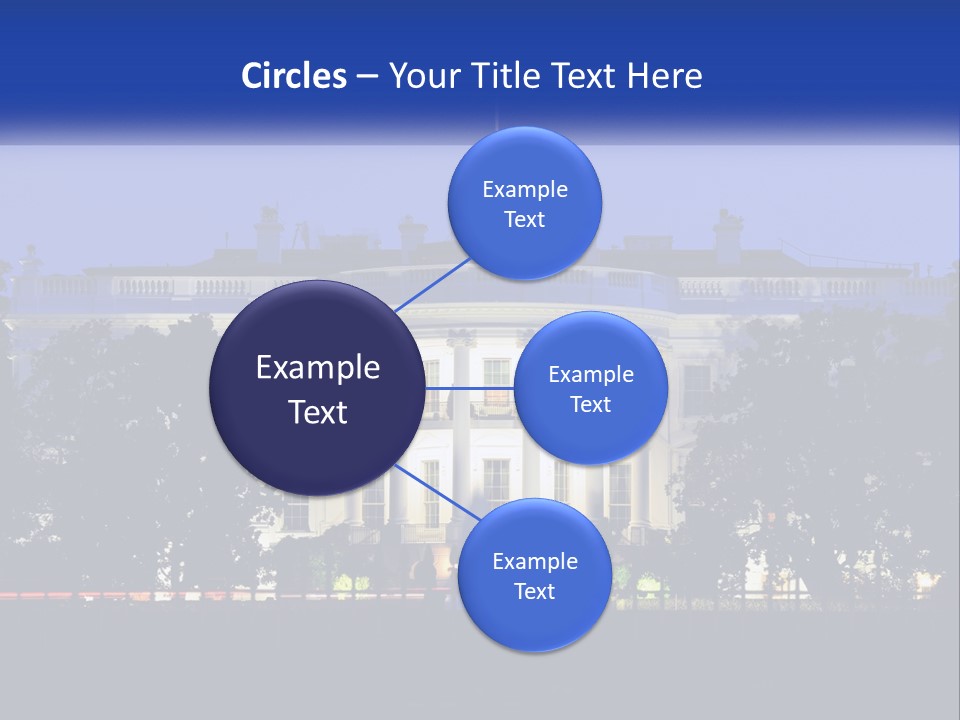 A Picture Of The White House At Night PowerPoint Template
