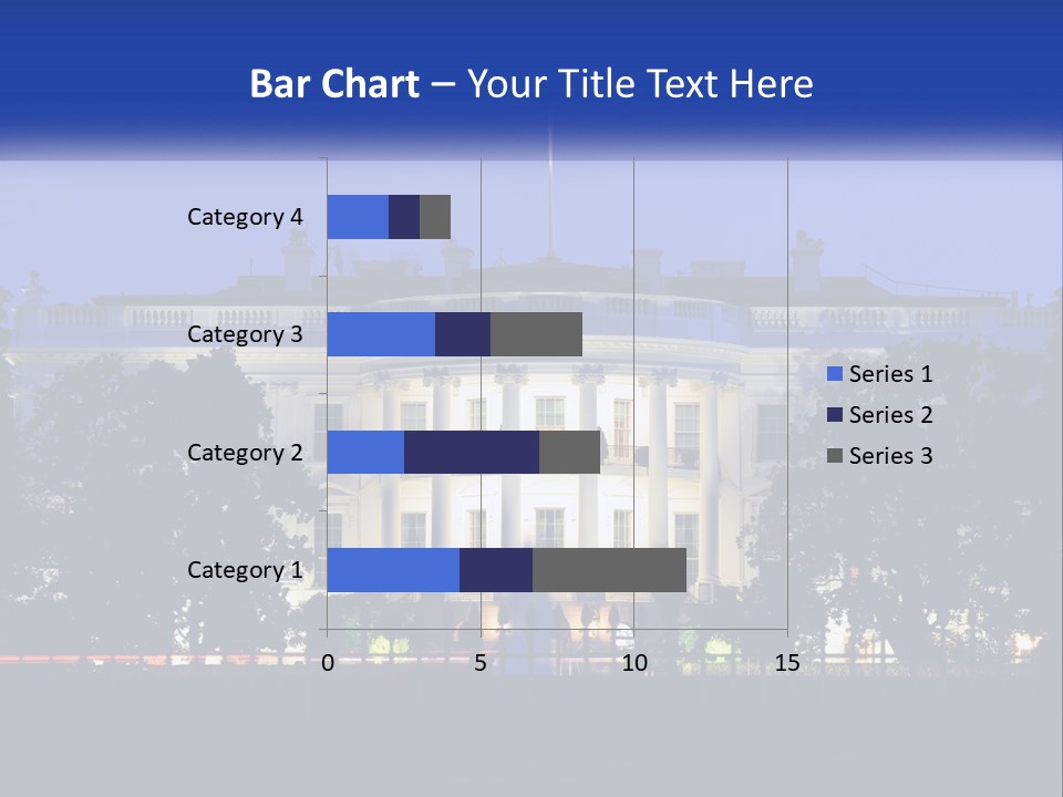A Picture Of The White House At Night PowerPoint Template