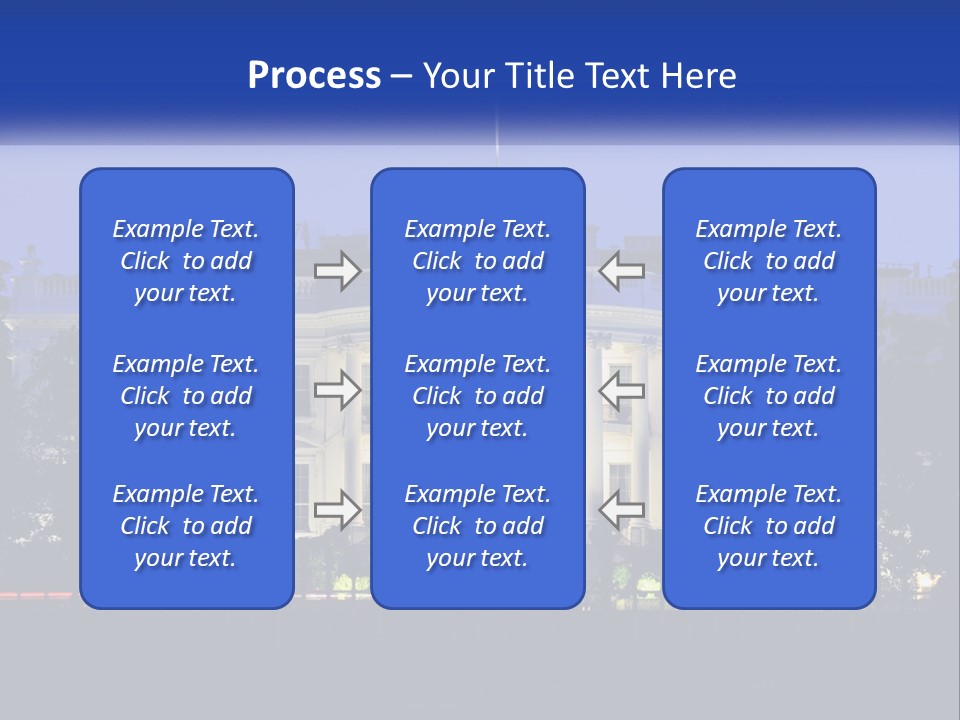 A Picture Of The White House At Night PowerPoint Template