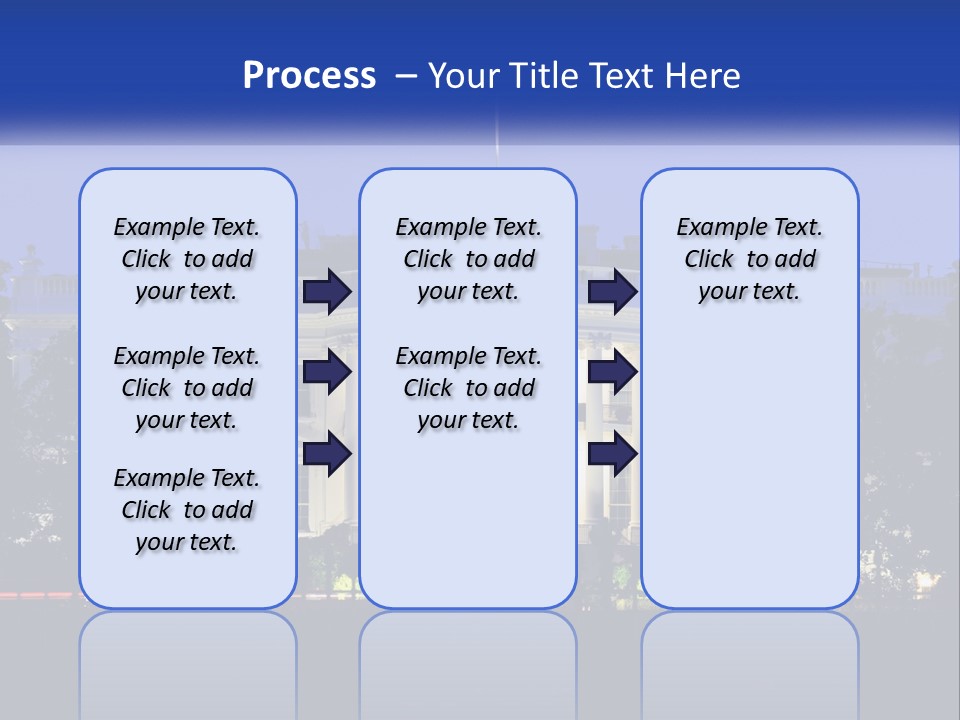 A Picture Of The White House At Night PowerPoint Template
