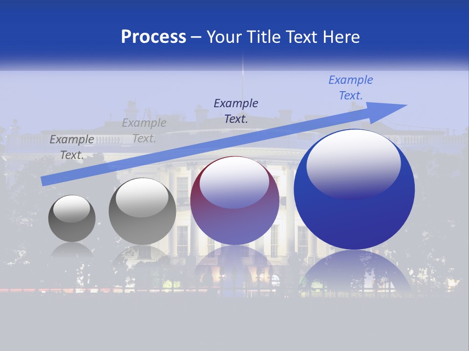 A Picture Of The White House At Night PowerPoint Template