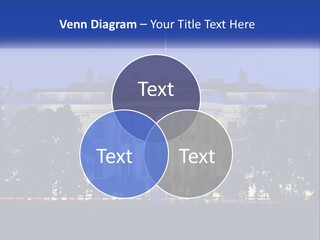 A Picture Of The White House At Night PowerPoint Template
