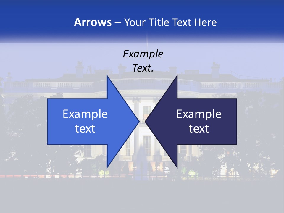 A Picture Of The White House At Night PowerPoint Template