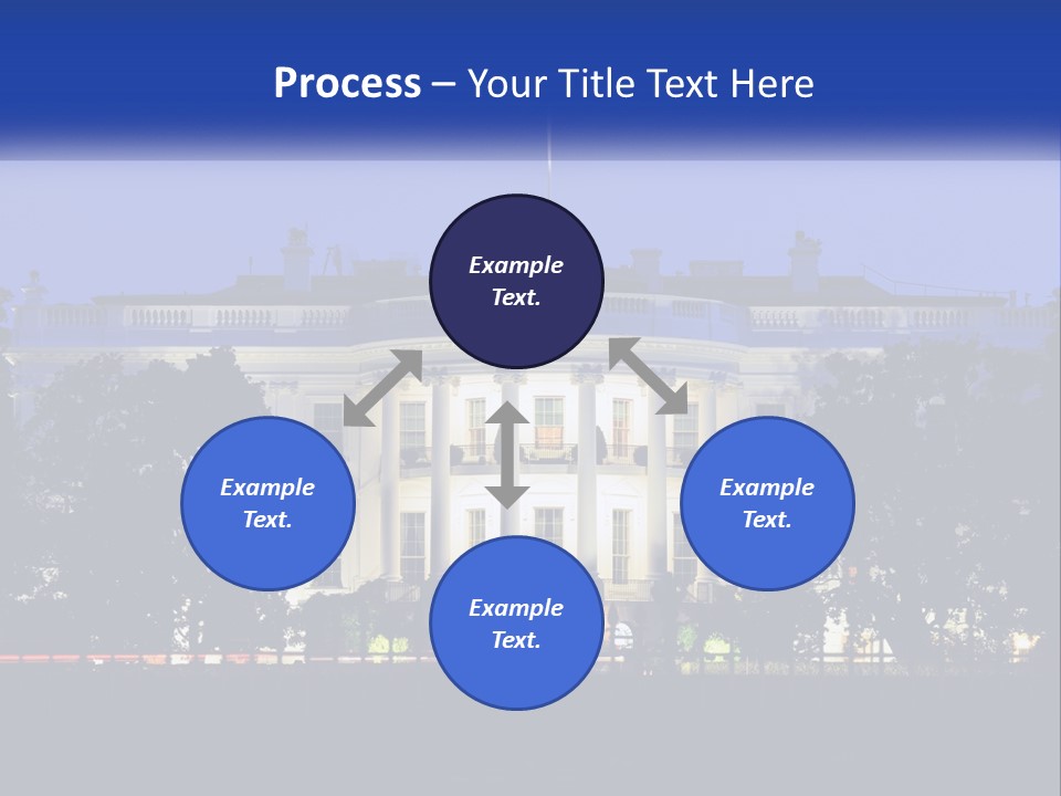 A Picture Of The White House At Night PowerPoint Template