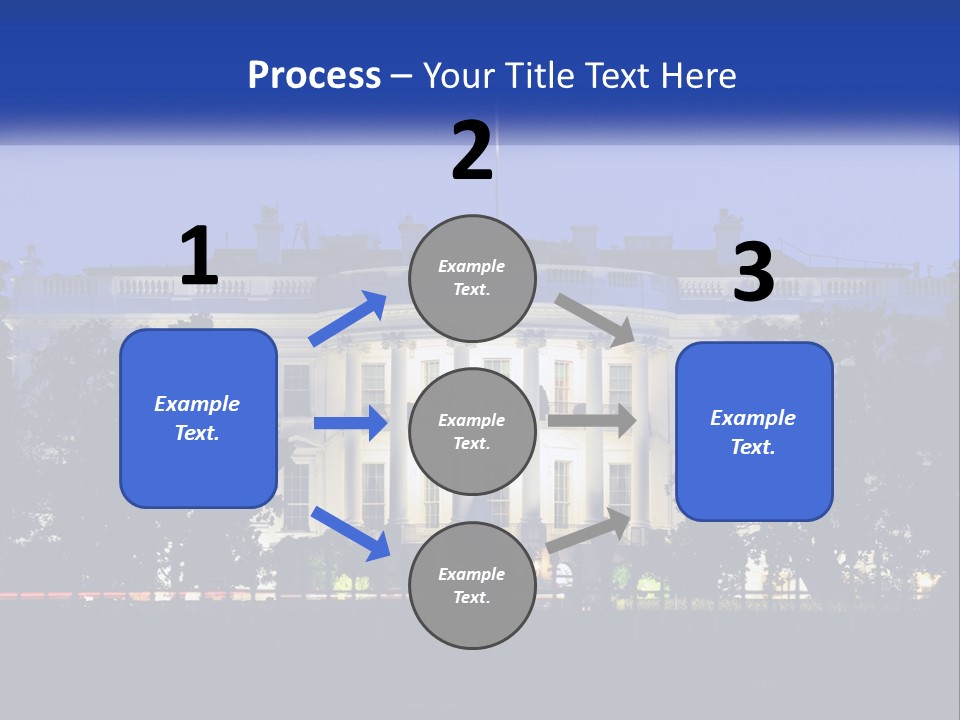 A Picture Of The White House At Night PowerPoint Template