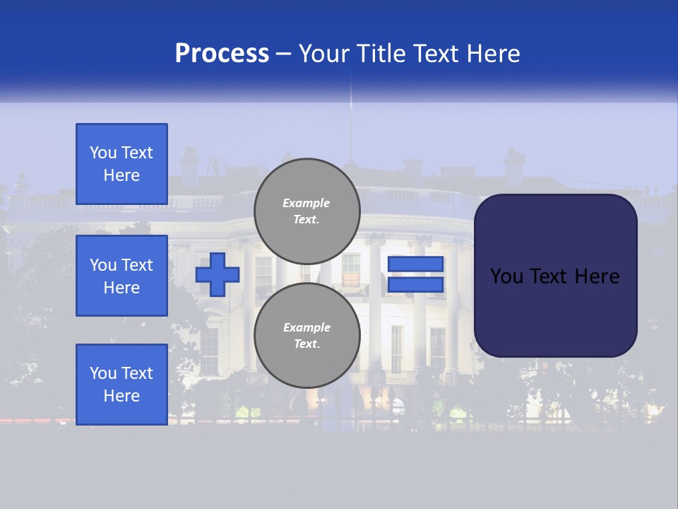 A Picture Of The White House At Night PowerPoint Template