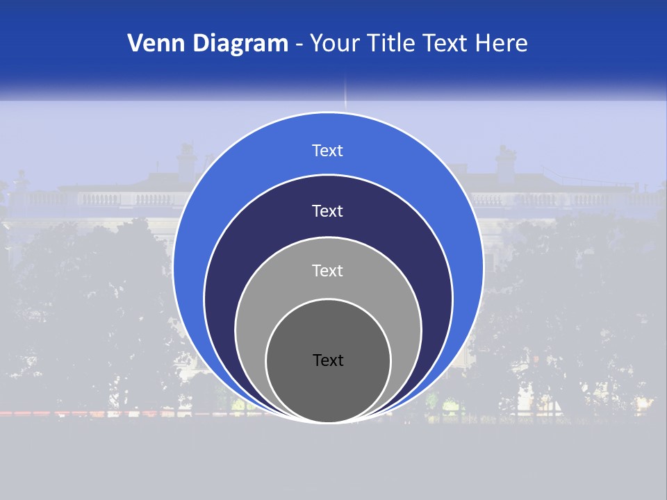 A Picture Of The White House At Night PowerPoint Template