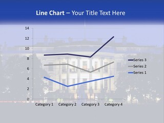 A Picture Of The White House At Night PowerPoint Template