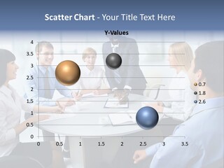 A Group Of Business People Sitting Around A Table PowerPoint Template