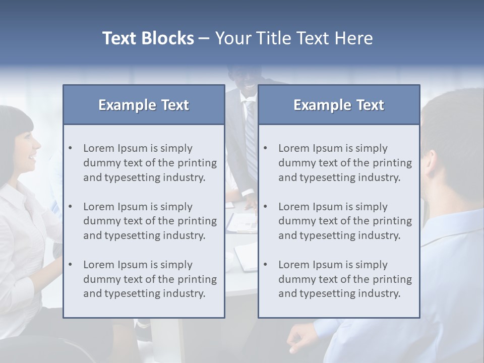 A Group Of Business People Sitting Around A Table PowerPoint Template