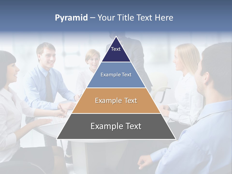 A Group Of Business People Sitting Around A Table PowerPoint Template