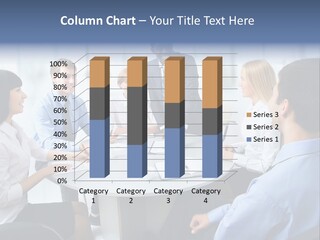 A Group Of Business People Sitting Around A Table PowerPoint Template