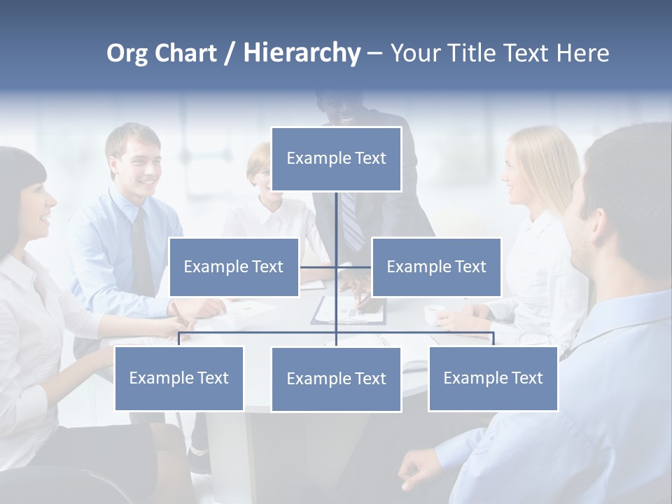 A Group Of Business People Sitting Around A Table PowerPoint Template