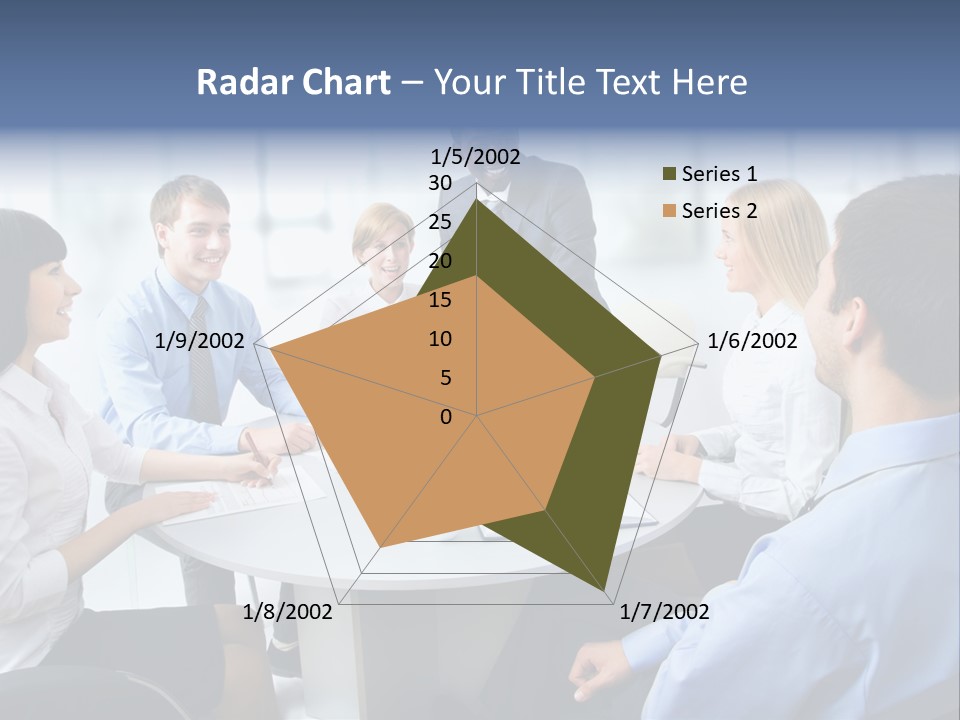 A Group Of Business People Sitting Around A Table PowerPoint Template