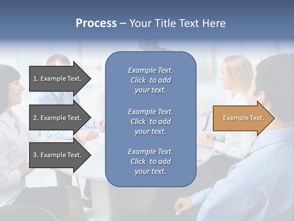 A Group Of Business People Sitting Around A Table PowerPoint Template