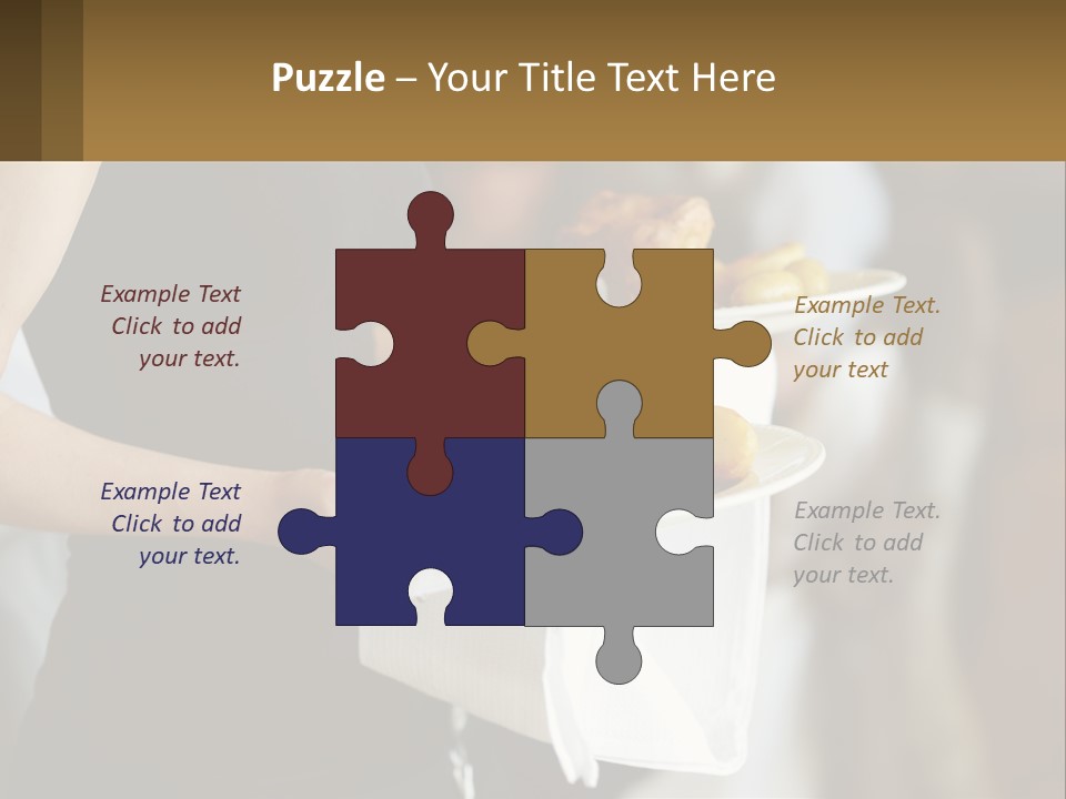 A Woman Holding Two Plates With Food On Them PowerPoint Template