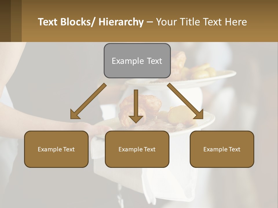 A Woman Holding Two Plates With Food On Them PowerPoint Template