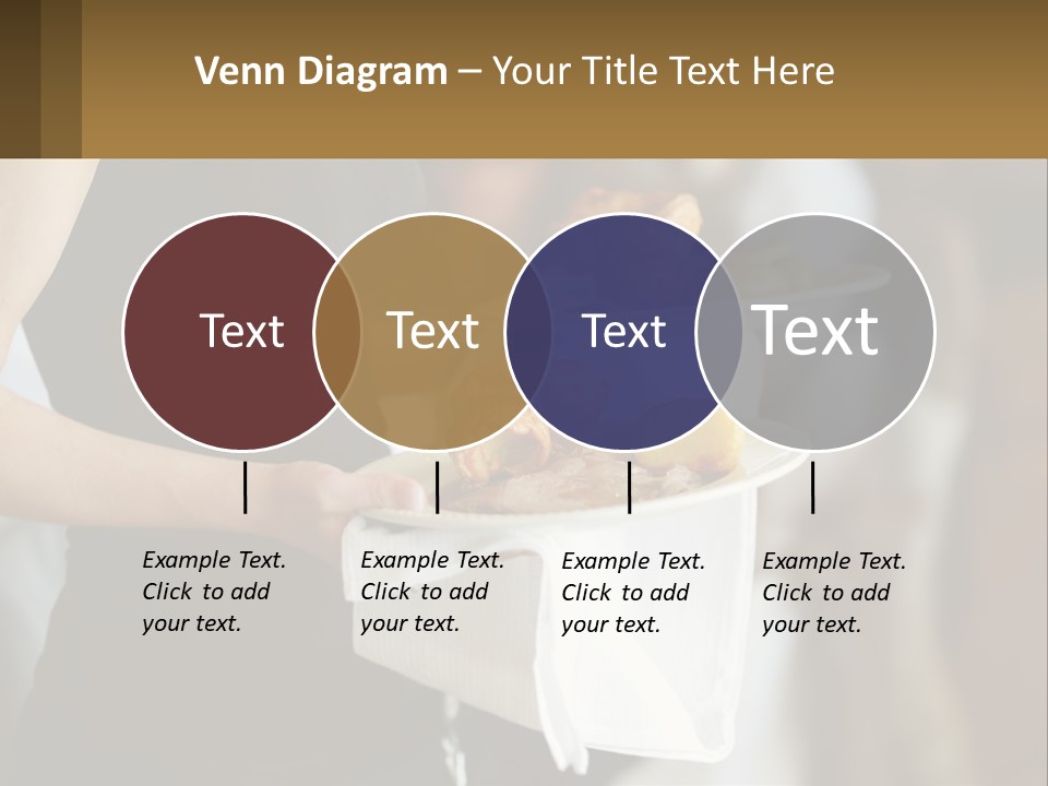 A Woman Holding Two Plates With Food On Them PowerPoint Template