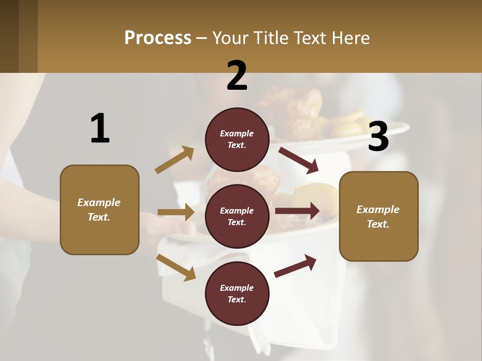 A Woman Holding Two Plates With Food On Them PowerPoint Template