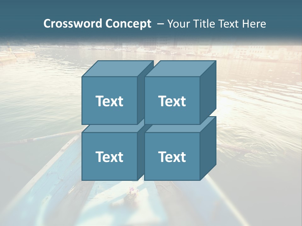 A Man And Woman Kissing On A Boat In The Water PowerPoint Template