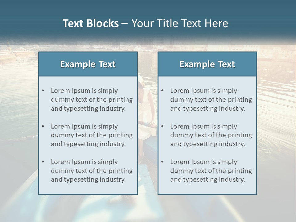 A Man And Woman Kissing On A Boat In The Water PowerPoint Template
