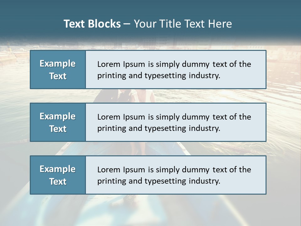 A Man And Woman Kissing On A Boat In The Water PowerPoint Template