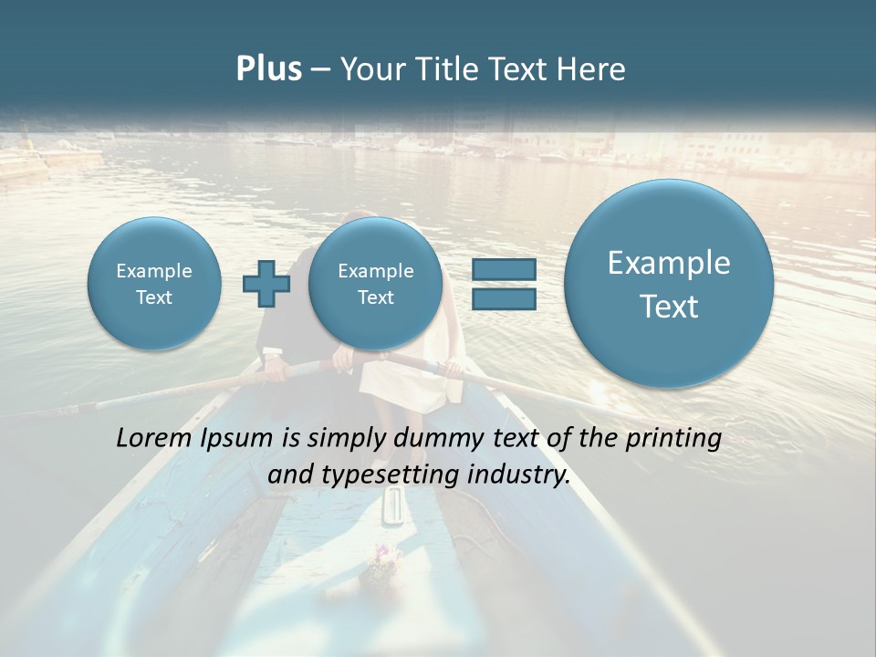 A Man And Woman Kissing On A Boat In The Water PowerPoint Template