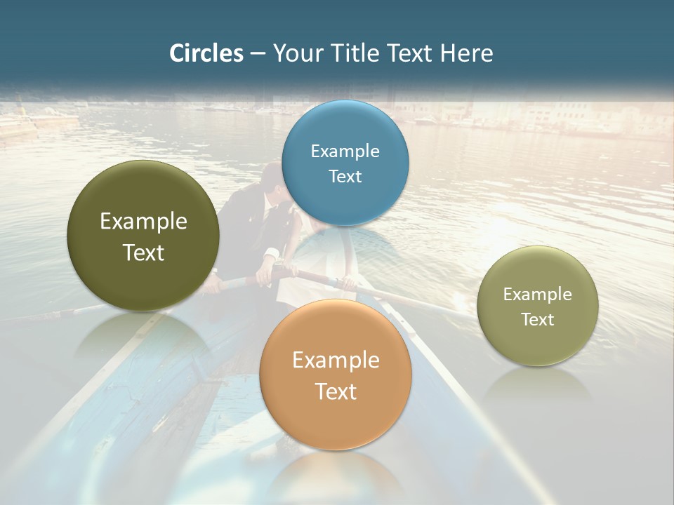 A Man And Woman Kissing On A Boat In The Water PowerPoint Template