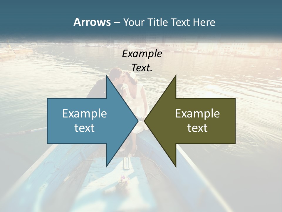 A Man And Woman Kissing On A Boat In The Water PowerPoint Template