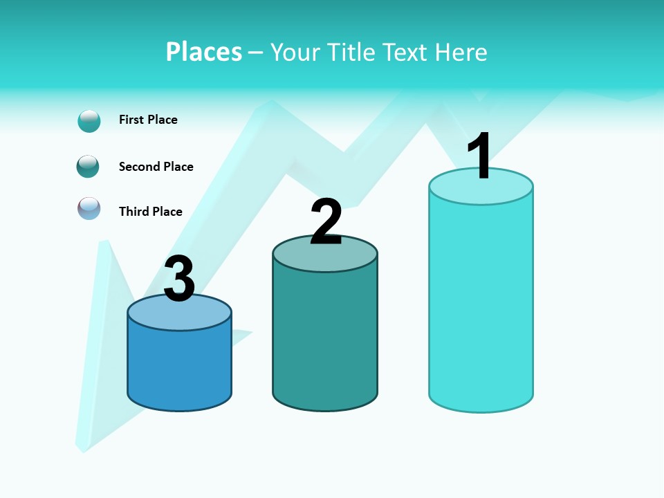 A Blue Arrow Pointing Upward On A White Background PowerPoint Template