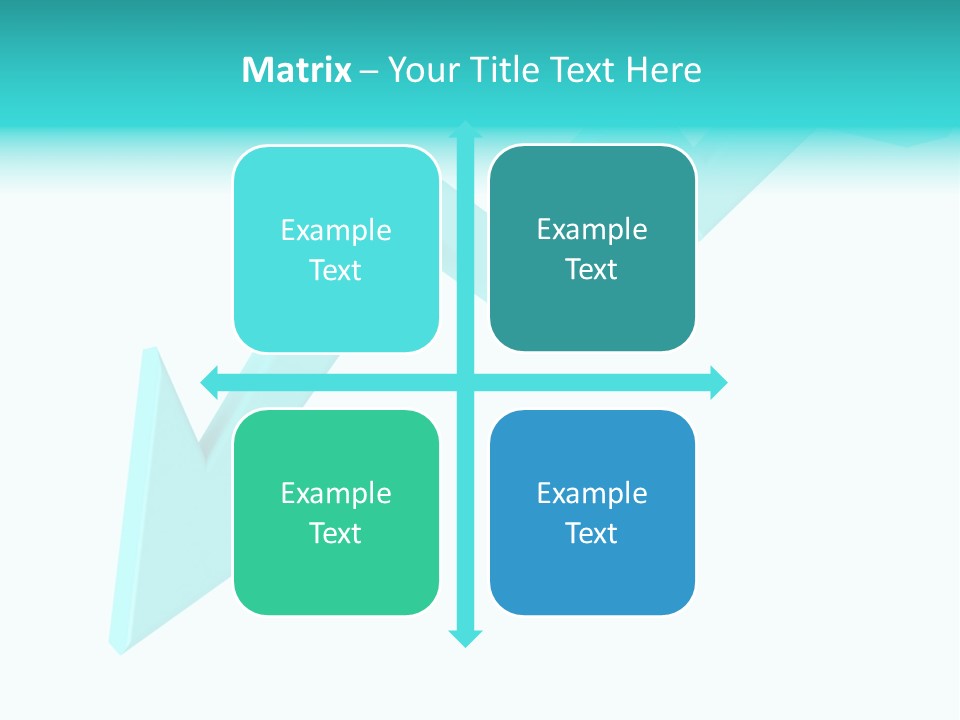 A Blue Arrow Pointing Upward On A White Background PowerPoint Template