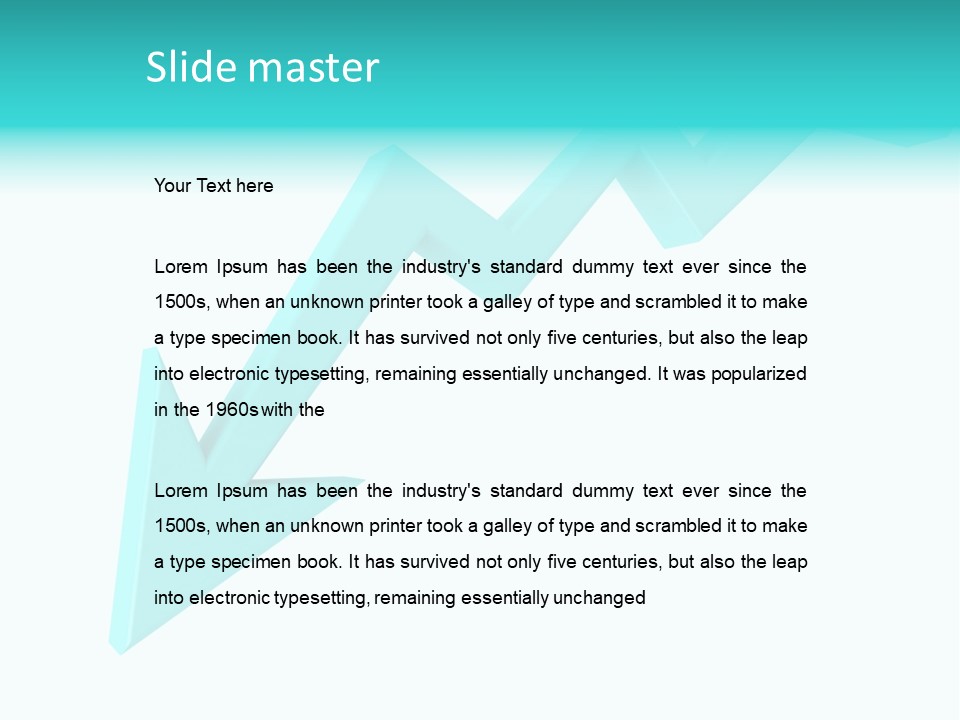 A Blue Arrow Pointing Upward On A White Background PowerPoint Template