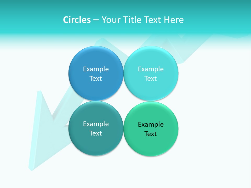 A Blue Arrow Pointing Upward On A White Background PowerPoint Template