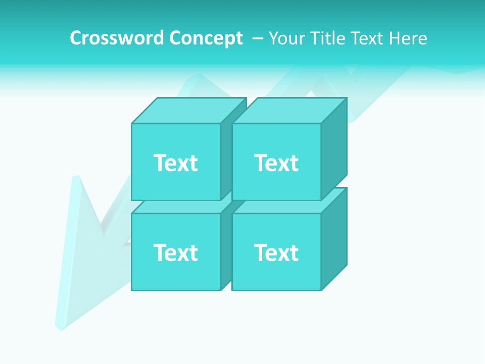 A Blue Arrow Pointing Upward On A White Background PowerPoint Template
